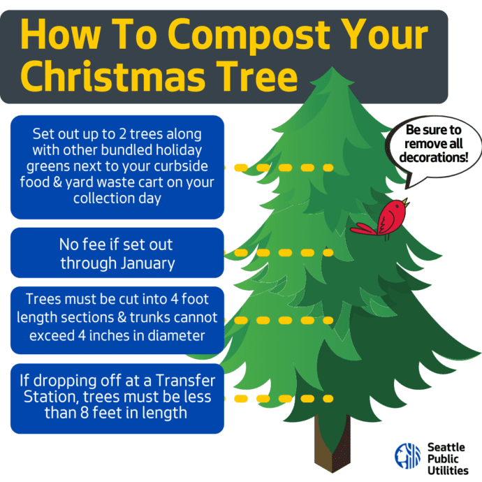 Curbside Compost Pickup Available for Your Christmas Tree & Holiday