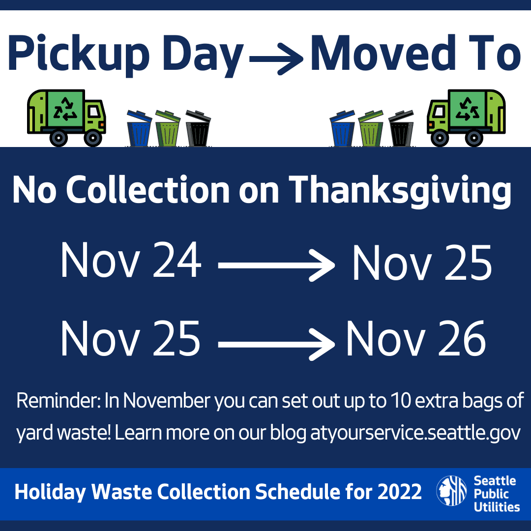 2022 Winter Holiday Collection Schedule for Residential Solid Waste