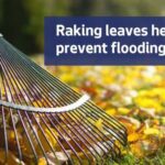 Raking leaves prevents flooding.