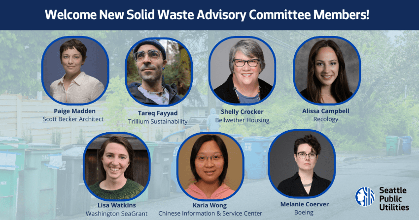 2024 new Solid Waster Advisory Committee members.