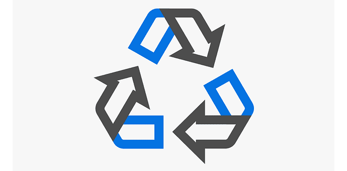 3-arrow recycling symbol