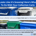 Collection Carts covered with snow.
