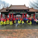 Volunteers in a group photo at Hing Hay Park.