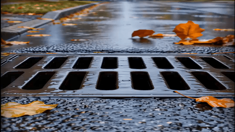 It’s drainy season! Rake leaves, reduce flooding.